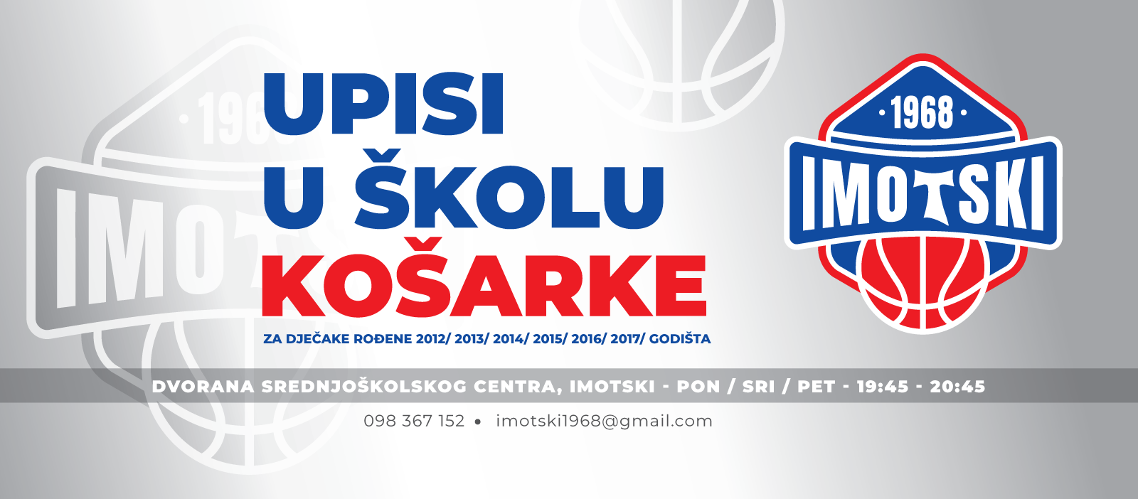 UPISI U SEZONU 2026/2027.